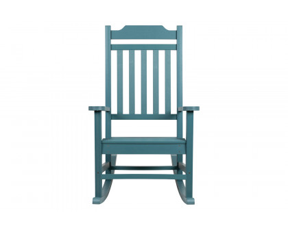 BLNK Winston Poly Resin All-Weather Rocking Chair - Teal