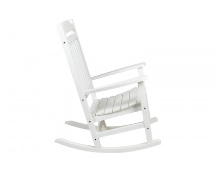 BLNK™ Winston Poly Resin All-Weather Rocking Chair - White