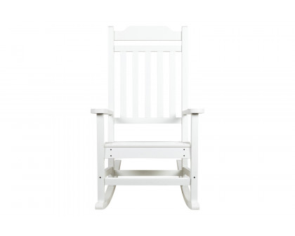 BLNK™ Winston Poly Resin All-Weather Rocking Chair - White