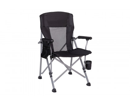 BLNK High Back Folding Heavy Duty Portable Camping Chair with Padded Arms, Cup Holder, Storage Pouch and Extra Wide Carry Bag