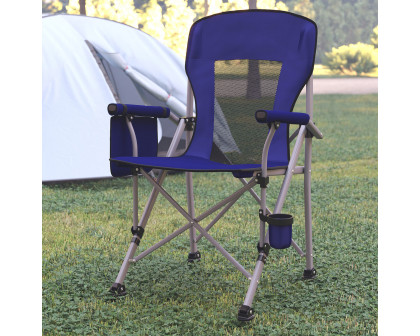 BLNK High Back Folding Heavy Duty Portable Camping Chair with Padded Arms, Cup Holder, Storage Pouch and Extra Wide Carry Bag