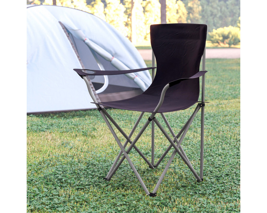 BLNK Quad Folding Camping and Sports Chair with Armrest Cupholder