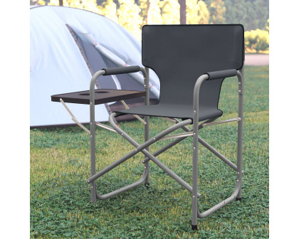 BLNK Benjamin Folding Director's Camping Chair with Side Table and Cup Holder