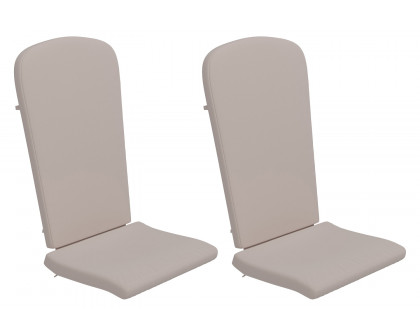 BLNK Charlestown All-Weather Indoor-Outdoor High Back Adirondack Chair Cushions Set of 2 - Cream