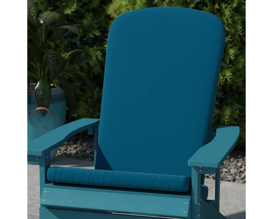 BLNK Charlestown All-Weather Indoor-Outdoor High Back Adirondack Chair Cushions Set of 2 - Teal