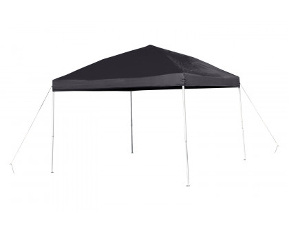 BLNK Harris Outdoor Pop Up Event Slanted Leg Canopy Tent with Carry Bag - Black, 10'W x 10'L