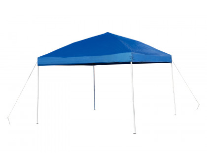 BLNK Harris Outdoor Pop Up Event Slanted Leg Canopy Tent with Carry Bag - Blue, 10'W x 10'L