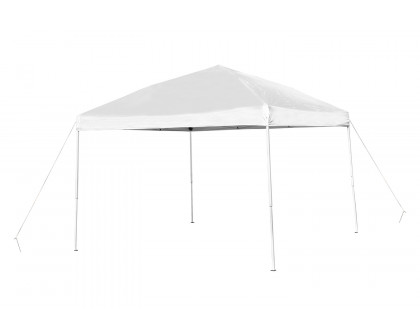 BLNK Harris Outdoor Pop Up Event Slanted Leg Canopy Tent with Carry Bag - White, 10'W x 10'L