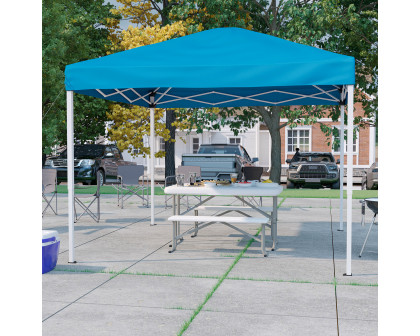 BLNK Knox Pop Up Event Canopy Tent with Carry Bag and Folding Bench Set