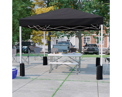 BLNK Harris Pop Up Event Straight Leg Canopy Tent with Sandbags and Wheeled Case