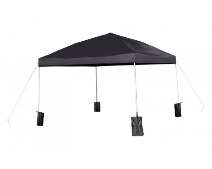 BLNK Harris Pop Up Event Straight Leg Canopy Tent with Sandbags and Wheeled Case - Black