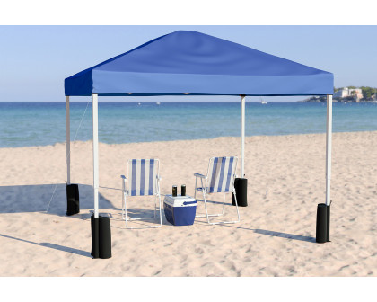 BLNK Harris Pop Up Event Straight Leg Canopy Tent with Sandbags and Wheeled Case