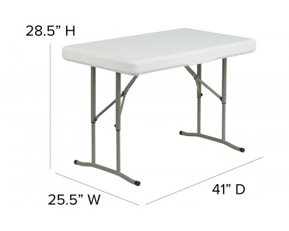 BLNK Harris Pop Up Event Canopy Tent with Wheeled Case and Folding Bench Set - White