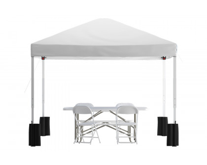 BLNK Otis Portable Tent Set - Wheeled White, 10'W x 10'L