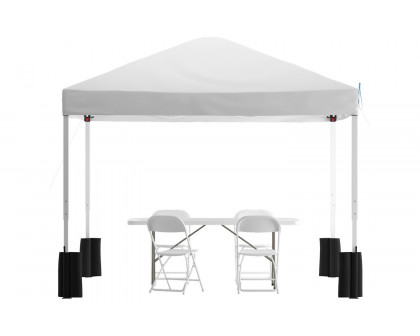 BLNK Otis Tailgate Tent Set with Wheeled Case - White