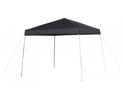 BLNK Harris Outdoor Pop Up Event Slanted Leg Canopy Tent with Carry Bag - Black, 8'W x 8'L