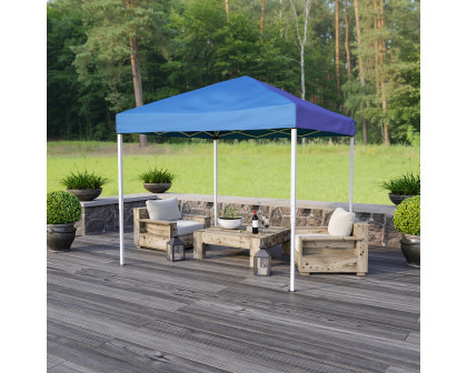 BLNK™ Harris Outdoor Pop Up Event Slanted Leg Canopy Tent with Carry Bag - Blue, 8'W x 8'L