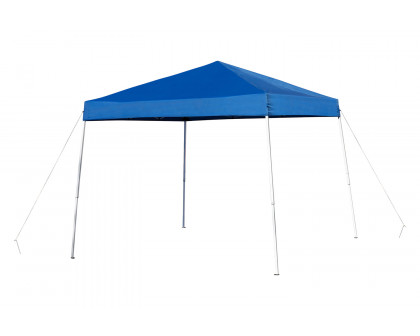 BLNK™ Harris Outdoor Pop Up Event Slanted Leg Canopy Tent with Carry Bag - Blue, 8'W x 8'L