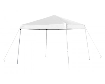 BLNK Harris Outdoor Pop Up Event Slanted Leg Canopy Tent with Carry Bag - White, 8'W x 8'L