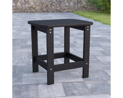 BLNK Charlestown Commercial All-Weather Poly Resin Wood Adirondack Side Table