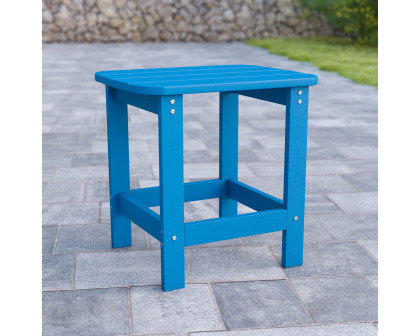 BLNK Charlestown Commercial All-Weather Poly Resin Wood Adirondack Side Table