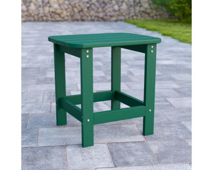 BLNK Charlestown Commercial All-Weather Poly Resin Wood Adirondack Side Table