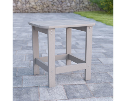 BLNK Charlestown Commercial All-Weather Poly Resin Wood Adirondack Side Table