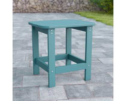 BLNK Charlestown Commercial All-Weather Poly Resin Wood Adirondack Side Table