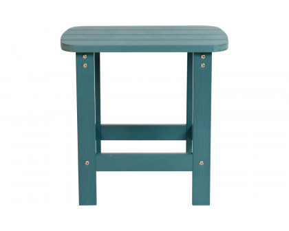 BLNK Charlestown Commercial All-Weather Poly Resin Wood Adirondack Side Table - Sea Foam