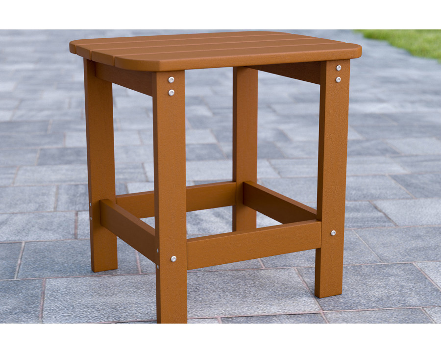 BLNK - Charlestown Commercial All-Weather Indoor-Outdoor Poly Resin Wood Adirondack Side Table