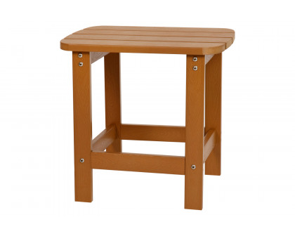 BLNK - Charlestown Commercial All-Weather Indoor-Outdoor Poly Resin Wood Adirondack Side Table