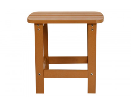 BLNK - Charlestown Commercial All-Weather Indoor-Outdoor Poly Resin Wood Adirondack Side Table