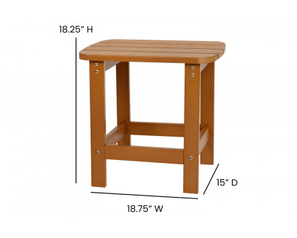 BLNK - Charlestown Commercial All-Weather Indoor-Outdoor Poly Resin Wood Adirondack Side Table