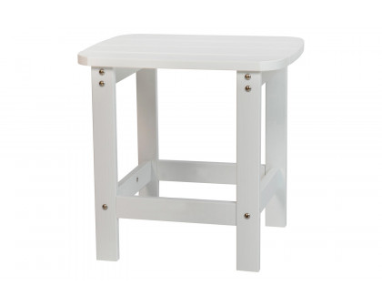 BLNK Charlestown Commercial All-Weather Poly Resin Wood Adirondack Side Table