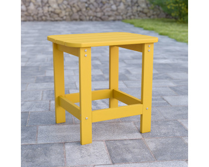 BLNK Charlestown Commercial All-Weather Poly Resin Wood Adirondack Side Table