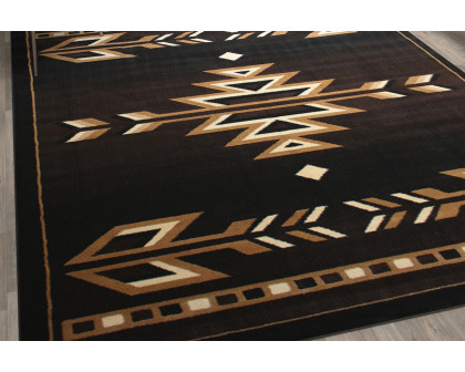 BLNK™ Amado Collection Southwestern Style Olefin Accent Area Rug with Jute Backing - Brown, 8'W x 10'L