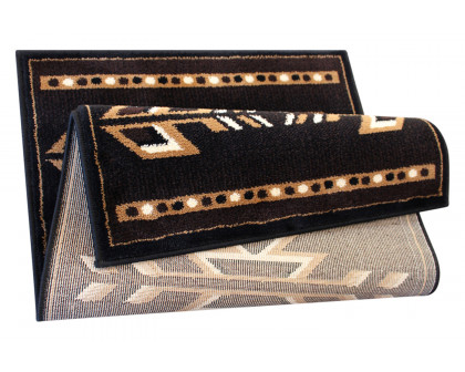 BLNK Amado Collection Southwestern Style Olefin Accent Area Rug with Jute Backing - Brown, 2'W x 3'L