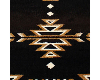 BLNK™ Amado Collection Southwestern Style Olefin Accent Area Rug with Jute Backing - Brown, 2'W x 7'L