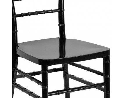 BLNK HERCULES PREMIUM Series Resin Stacking Chiavari Chair - Black