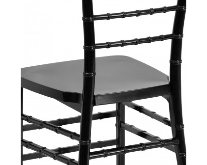 BLNK HERCULES PREMIUM Series Resin Stacking Chiavari Chair - Black