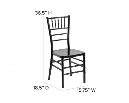 BLNK HERCULES PREMIUM Series Resin Stacking Chiavari Chair - Black