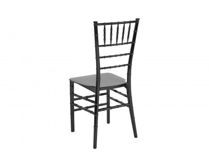 BLNK HERCULES Series Resin Stacking Chiavari Chair - Black