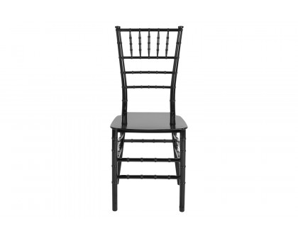 BLNK HERCULES Series Resin Stacking Chiavari Chair - Black