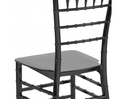 BLNK HERCULES Series Resin Stacking Chiavari Chair - Black