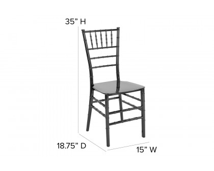 BLNK HERCULES Series Resin Stacking Chiavari Chair - Black