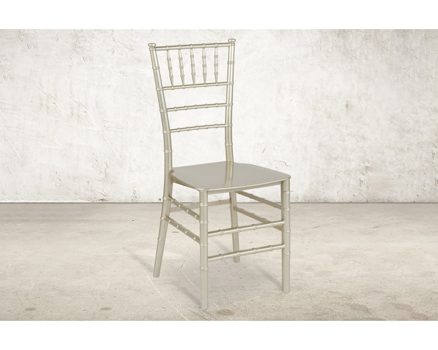 BLNK HERCULES Series Resin Stacking Chiavari Chair - Champagne