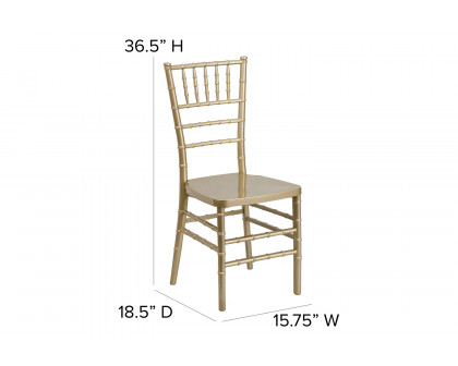 BLNK™ HERCULES PREMIUM Series Resin Stacking Chiavari Chair - Gold