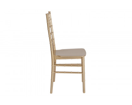 BLNK HERCULES Series Resin Stacking Chiavari Chair - Gold