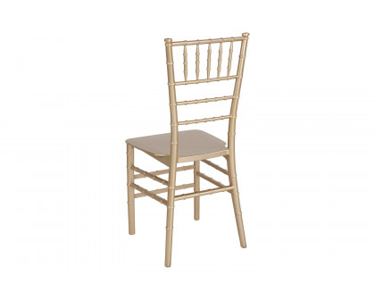 BLNK HERCULES Series Resin Stacking Chiavari Chair - Gold