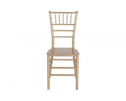 BLNK HERCULES Series Resin Stacking Chiavari Chair - Gold